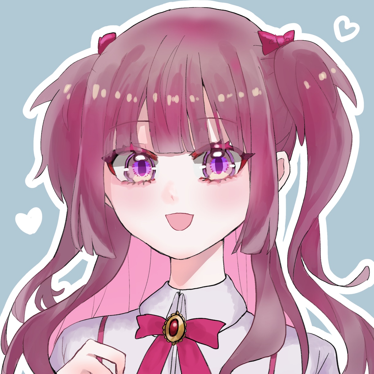 繊細で色鮮やかなSNSアイコン 描きます 顔、バストアップ対応！追加で腰下までも可能 イメージ1
