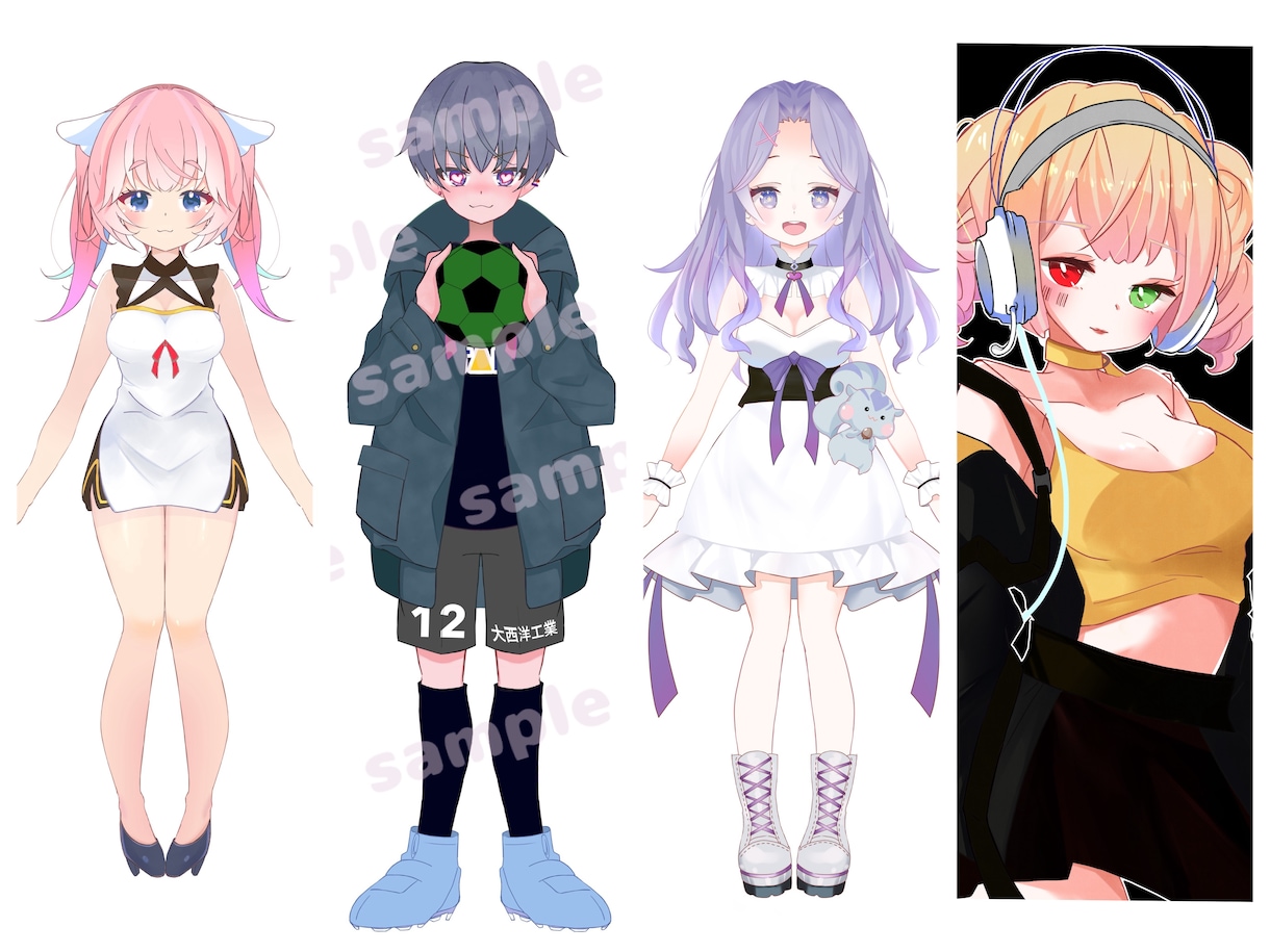 Vtuber立ち絵／IRIAM対応イラスト描きます 配信や実況を彩る！可愛いキャラをオリジナル制作 イメージ10