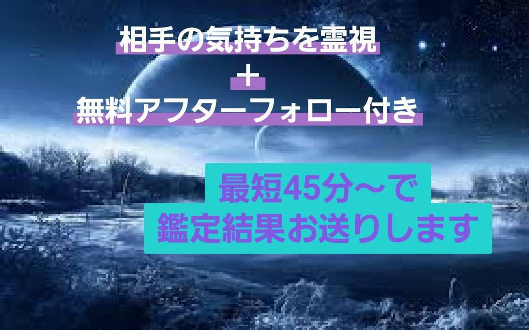 本気霊視/お相手の気持ちを鑑定します アゲサゲ無しでそのままお伝えします✱無料アフターフォロー付き イメージ1
