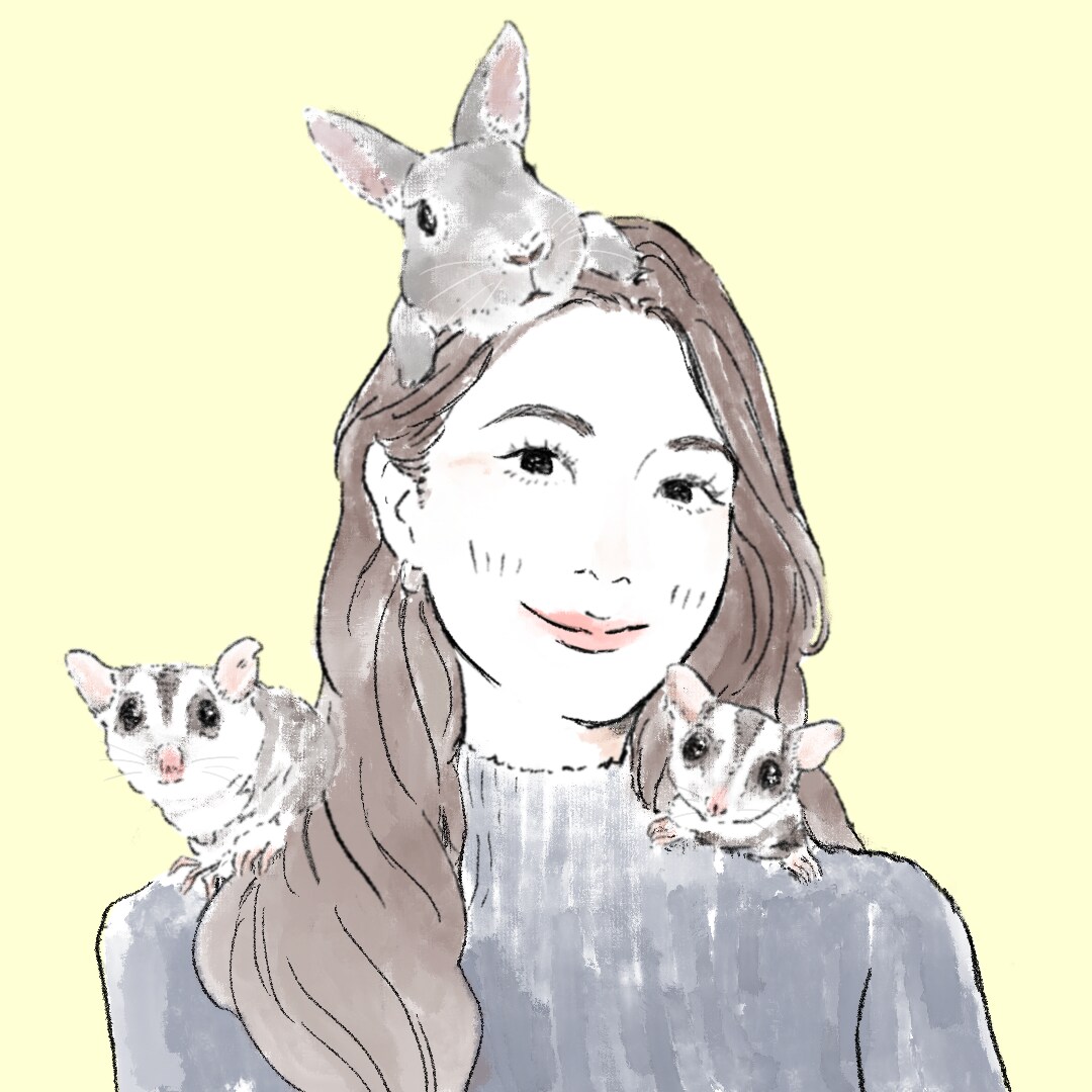 ペットと飼い主さまのシンプルな似顔絵を描きます 優しい笑顔のアイコンはいかがですか イメージ1