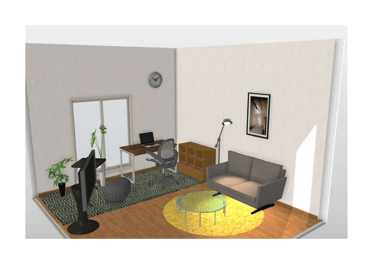 一部屋だけ！家具レイアウトを2D・3Dで作成します 【家具を買う前に、サイズ感と動線を確認できます】 イメージ1