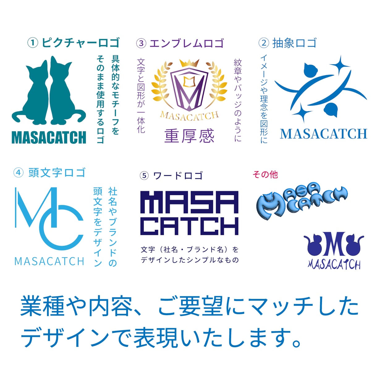 あなたらしさが伝わるロゴを制作しますます 想いと魅力を、シンプルで伝わるカタチでデザインします イメージ3
