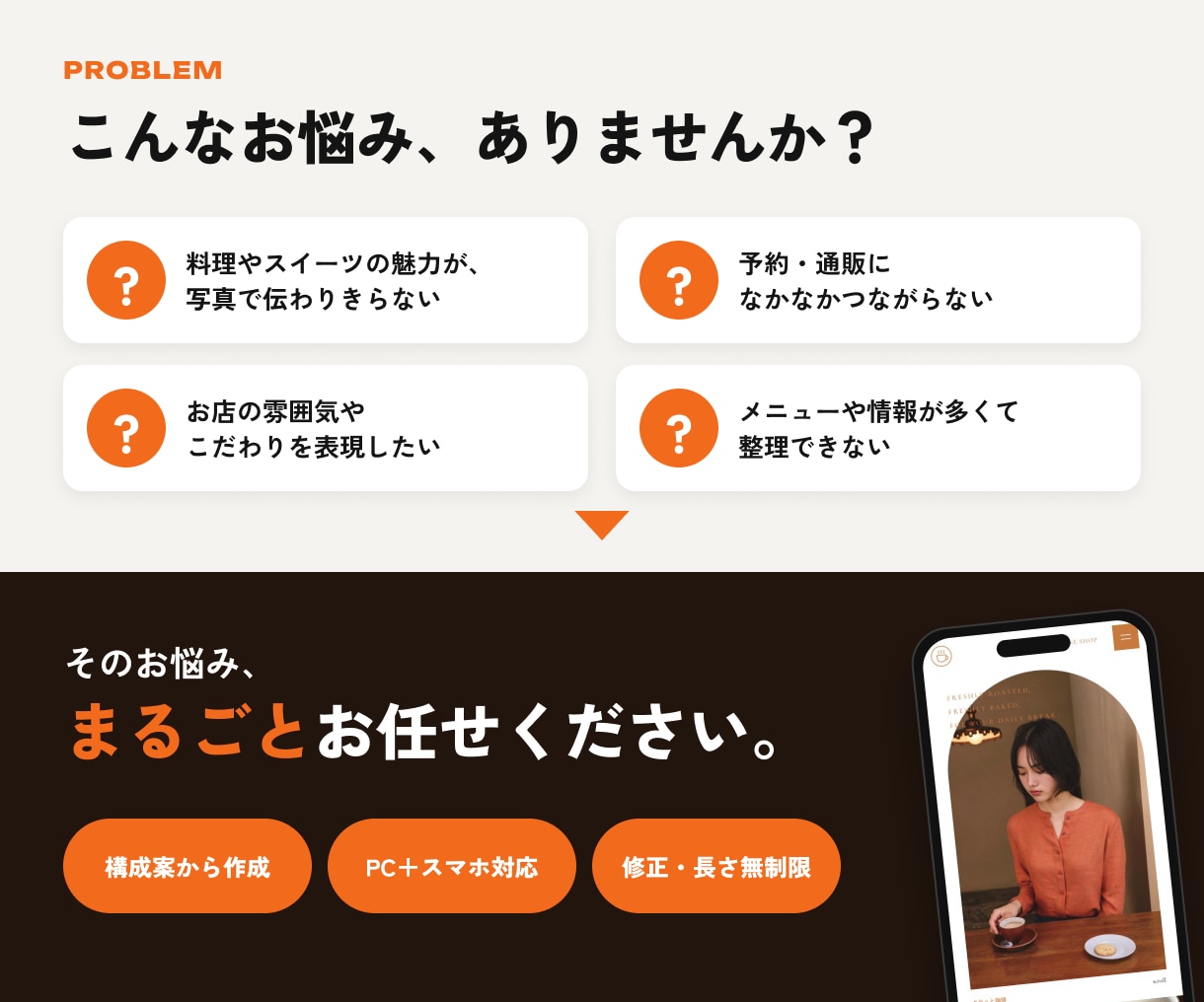 飲食・カフェの食べたくなるLPをデザインします シズル感と世界観で、来店・注文につなげます イメージ2