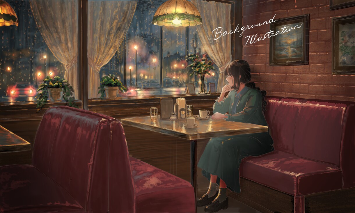 物語を感じる背景イラストを描きます 懐かしい風景から雰囲気のある室内まで世界観を大切に制作します イメージ2