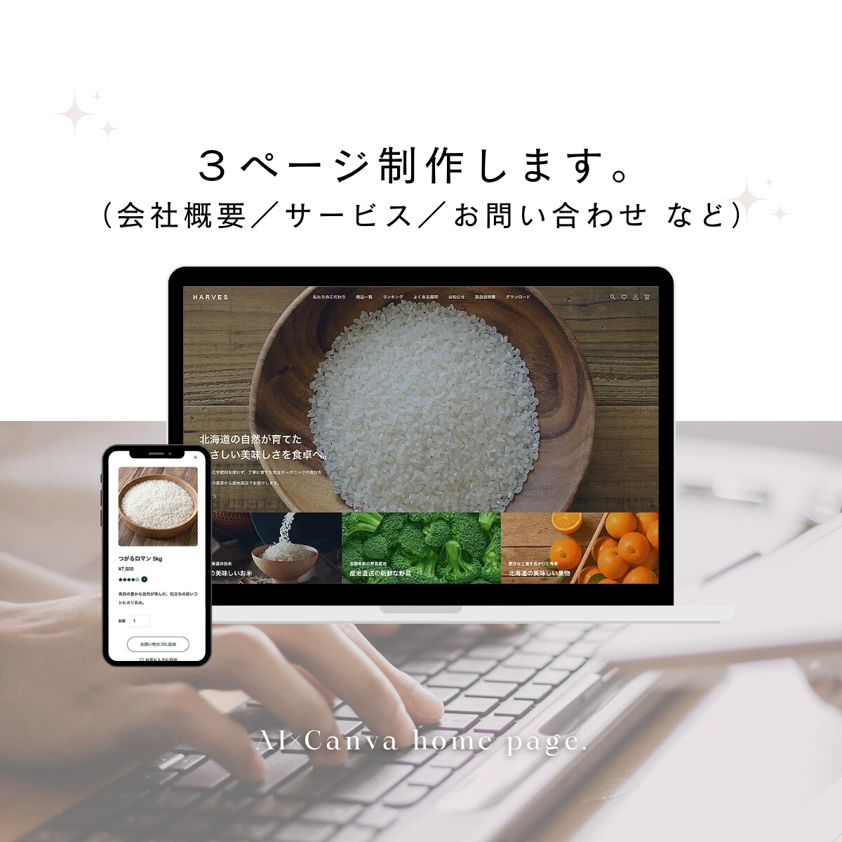 AIを活用した低価格＆高品質のHPを制作します 時間がない、予算を抑えたい、でもしっかりしたHPが欲しい方に イメージ2