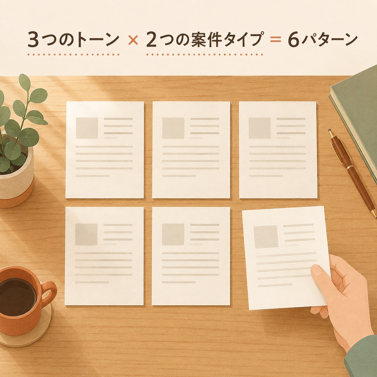 ランサーズ等の提案文テンプレ6種をお渡しします 毎回ゼロから書くのをやめる。案件と相手で選ぶ提案文の型 イメージ2
