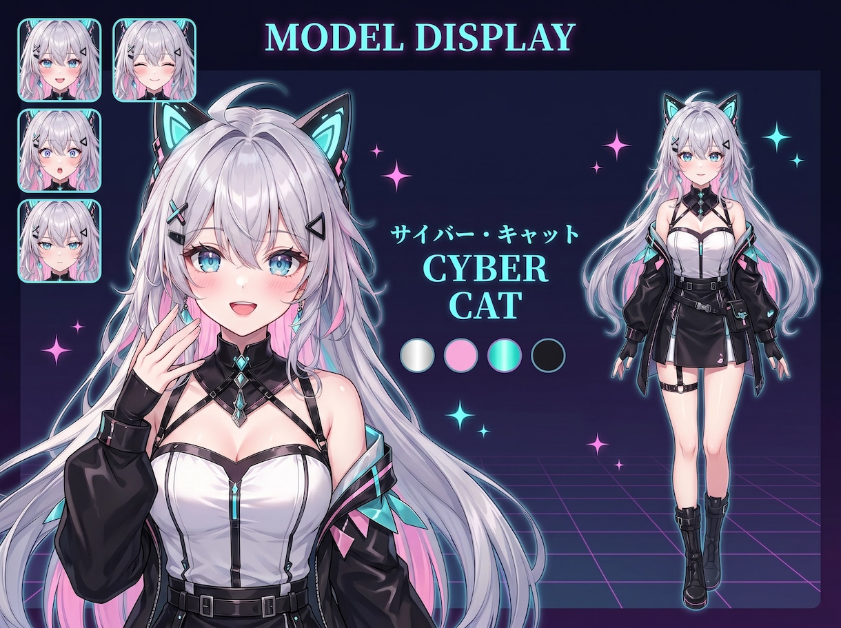 後発Vtuber制作と配信活動に必要な素材作ります 配信画面/背景/ネームロゴ/離席中/待機中/OP/EDセット イメージ2