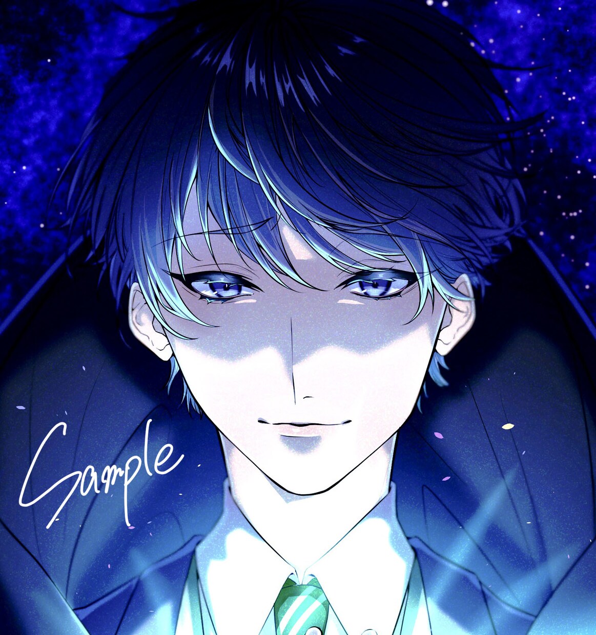 SNS用のアイコン描きます まつ毛長めのかっこいいキャラ描きます イメージ3