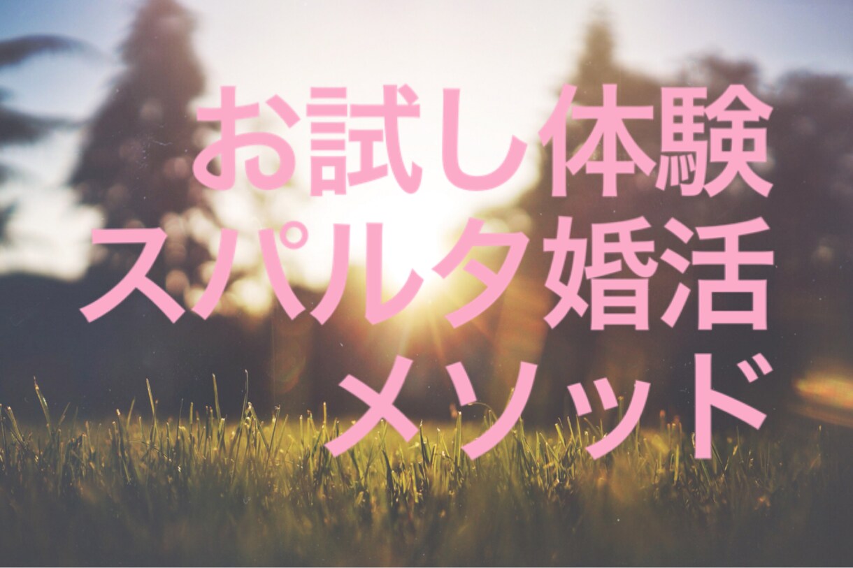 スパルタ婚活メソッドがお試しできます スパルタ婚活ってなに？結果を出すための自己分析をお手伝い イメージ1