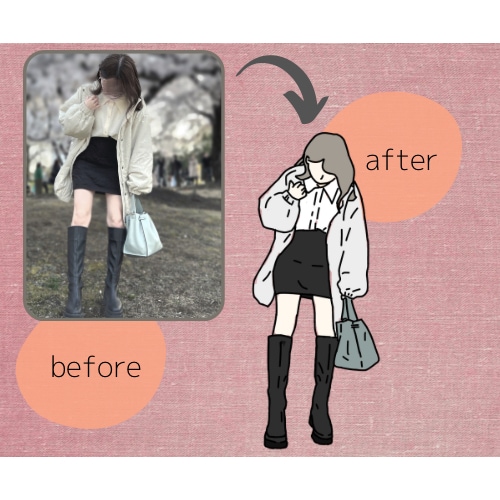 お持ちの写真からシンプルでお洒落なイラスト描きます 【SNSアイコンやブログ・WEBページの挿絵などにどうぞ♪】 イメージ2