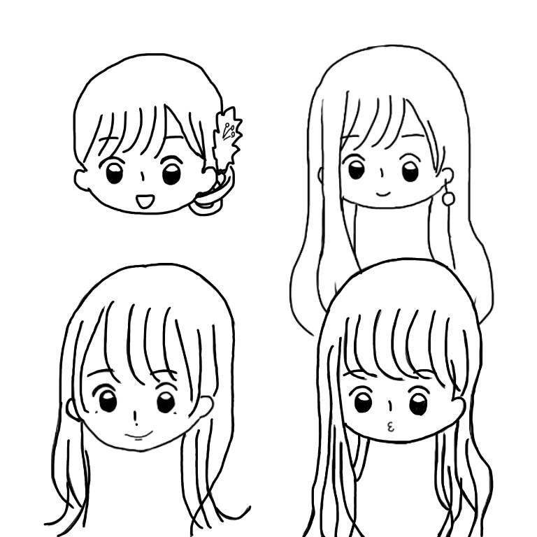 ゆるい可愛い幼稚な絵を描きます 女の子が書いてくれた似顔絵がもっとー。 イメージ5