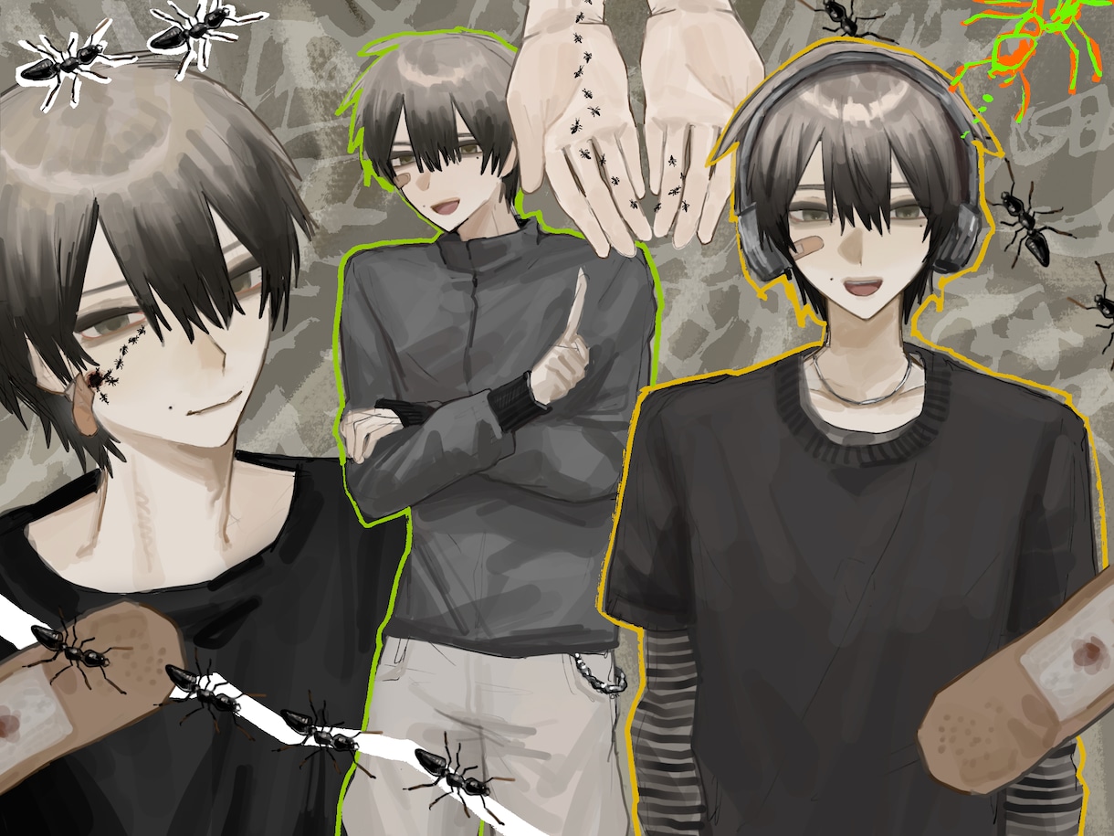 歌ってみたイラスト等　サムネなども描けます パンクな世界観ピアスなどカッコいいイラストが得意です‼️ イメージ5