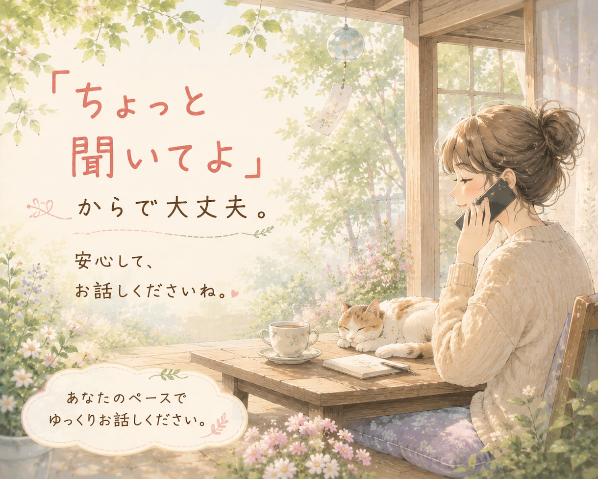 誰かに話したい、そんなあなたのお話をお聞きします 頑張っているあなたへ。今日は心の荷物を置いていきませんか。 イメージ2