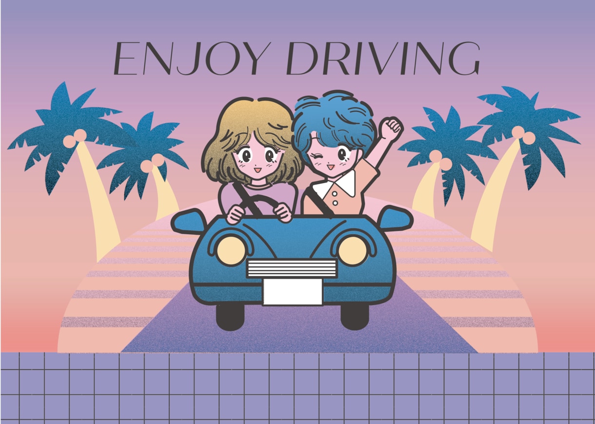 シティポップ・レトロイラスト描きます シティポップ・80'sヴェイパーウェイブ風イラスト イメージ3