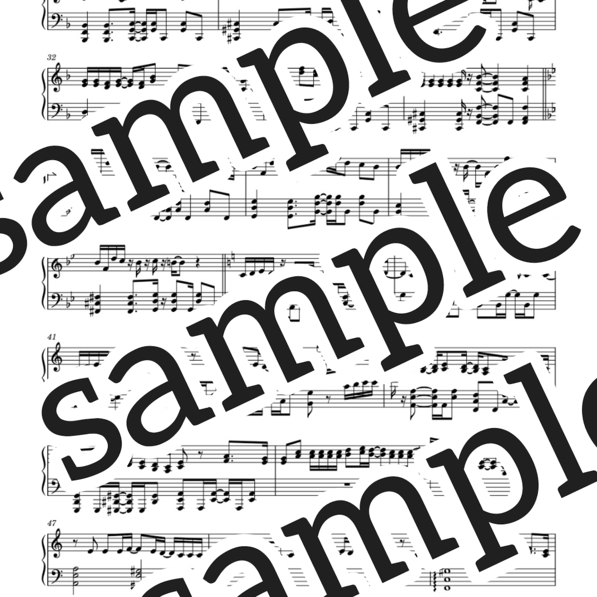 ピアノの楽譜を作成します 丁寧な採譜で見やすい譜面と楽しく弾けるアレンジに！ イメージ4