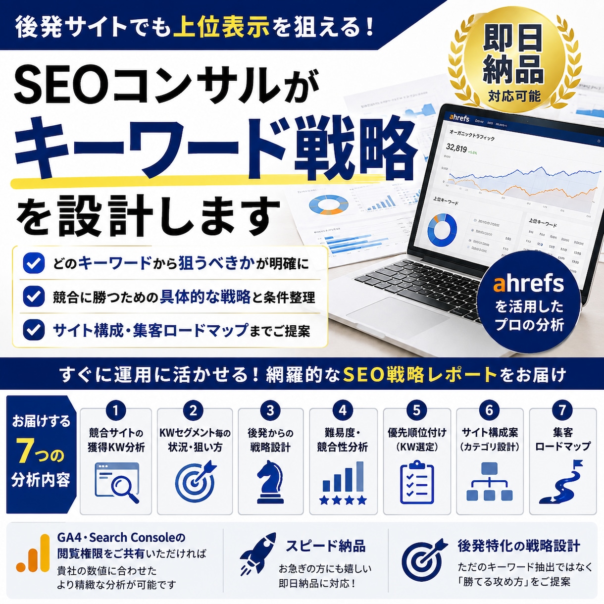 SEOのKW戦略/市場調査を即日で納品します SEOのKW戦略/市場調査を網羅的に対応します イメージ1