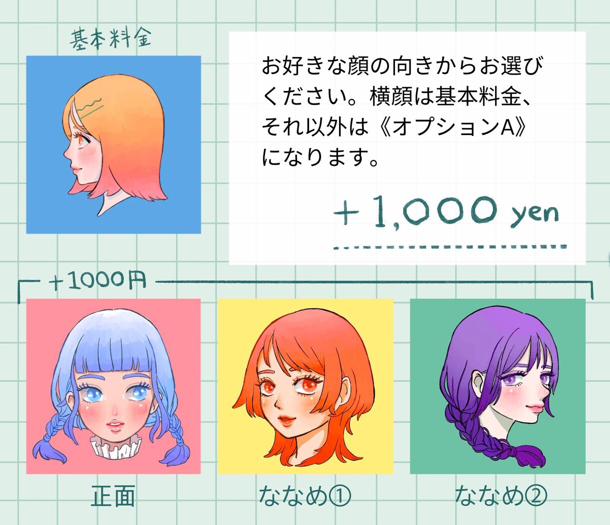 女性向け♡個性的でおしゃれなアイコン描きます 実績を積みたいため期間限定基本料金2000円！ イメージ3