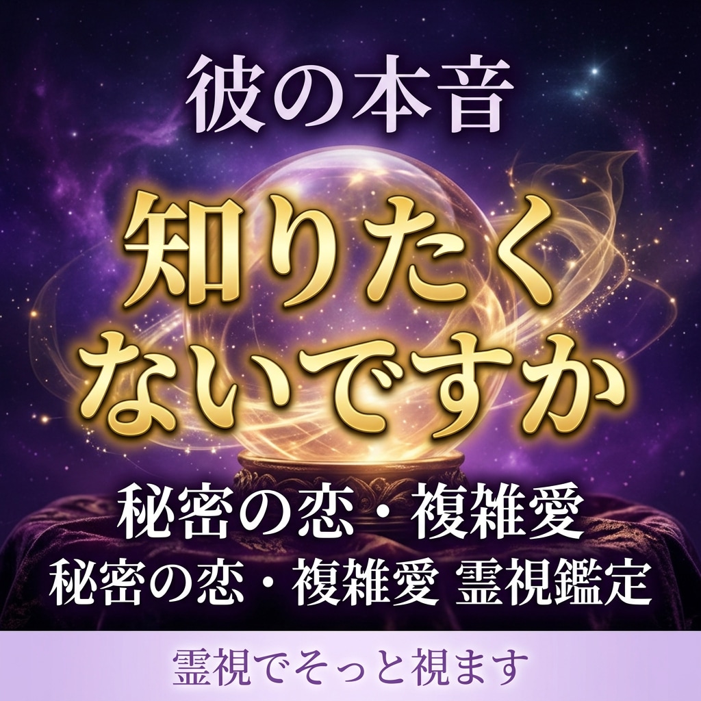 複雑な恋愛｜あの人の気持ちを霊視します 誰にも相談できない恋…相手の本音を霊視します イメージ7