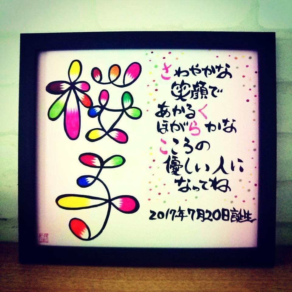 世界にひとつだけの文字デザイン命名書をお書きします 丸みと色合いが絶妙なアート文字で、命名書をお書きします。 イメージ2