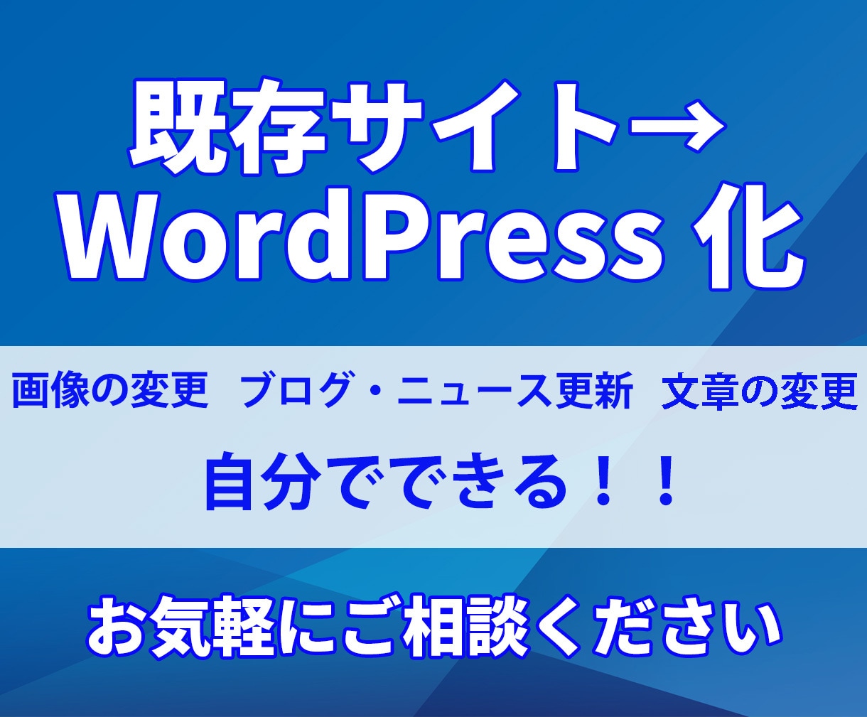 既存サイトをWordPress化いたします HTMLサイトをWordPressで更新を簡易化しませんか イメージ1