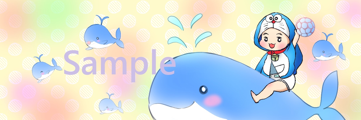 SNS用ヘッダーをお子様のイラストでお描きします ブログのヘッダーにも！可愛いホーム画面に＊アイコンも可○ イメージ5