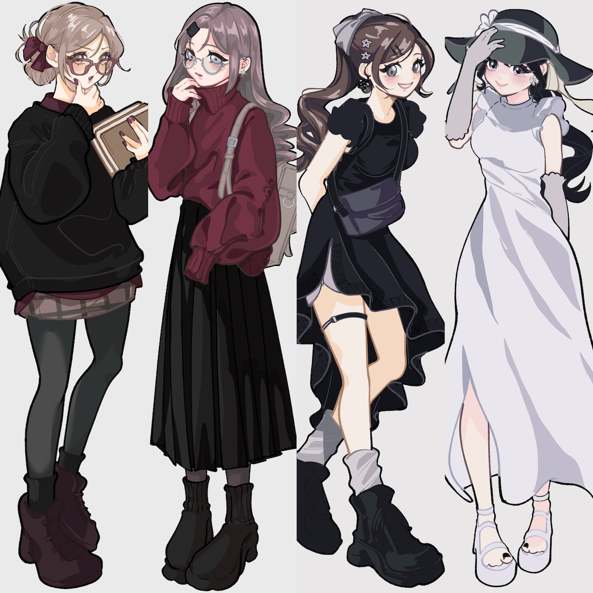 オシャレでキュートな女の子を描きます 女の子のファッションイラストが得意です！ イメージ5