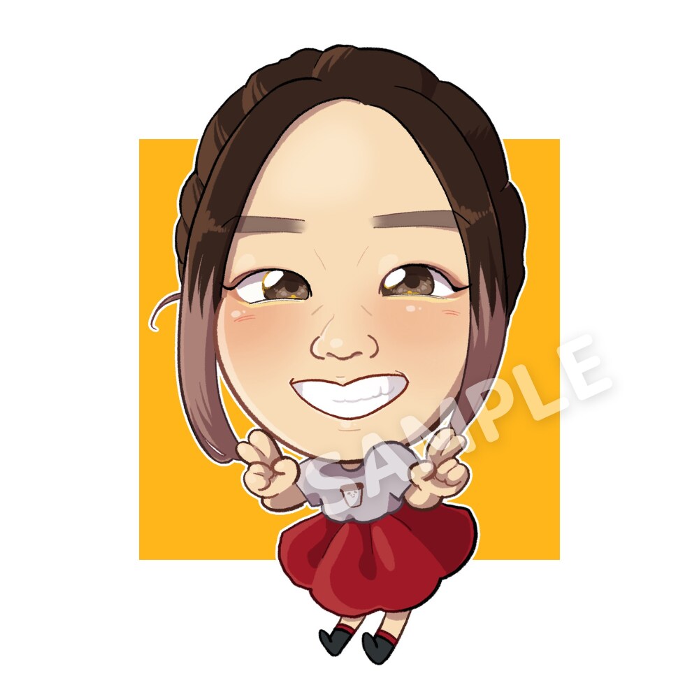 プロ似顔絵師が〈ポップかわいい〉アイコン描きます TV番組で採用実績有！SNS、名刺、HP用デフォルメイラスト イメージ9