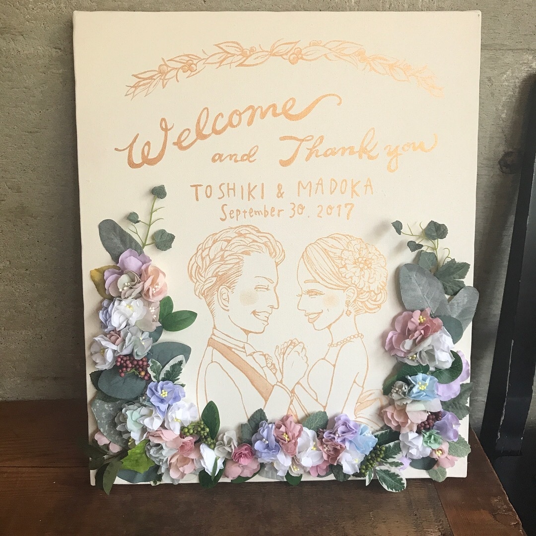 似顔絵、その他ご希望のウェルカムボード描きます 結婚式が近い方、プレゼントや感謝の気持ちを伝えたい方 イメージ8