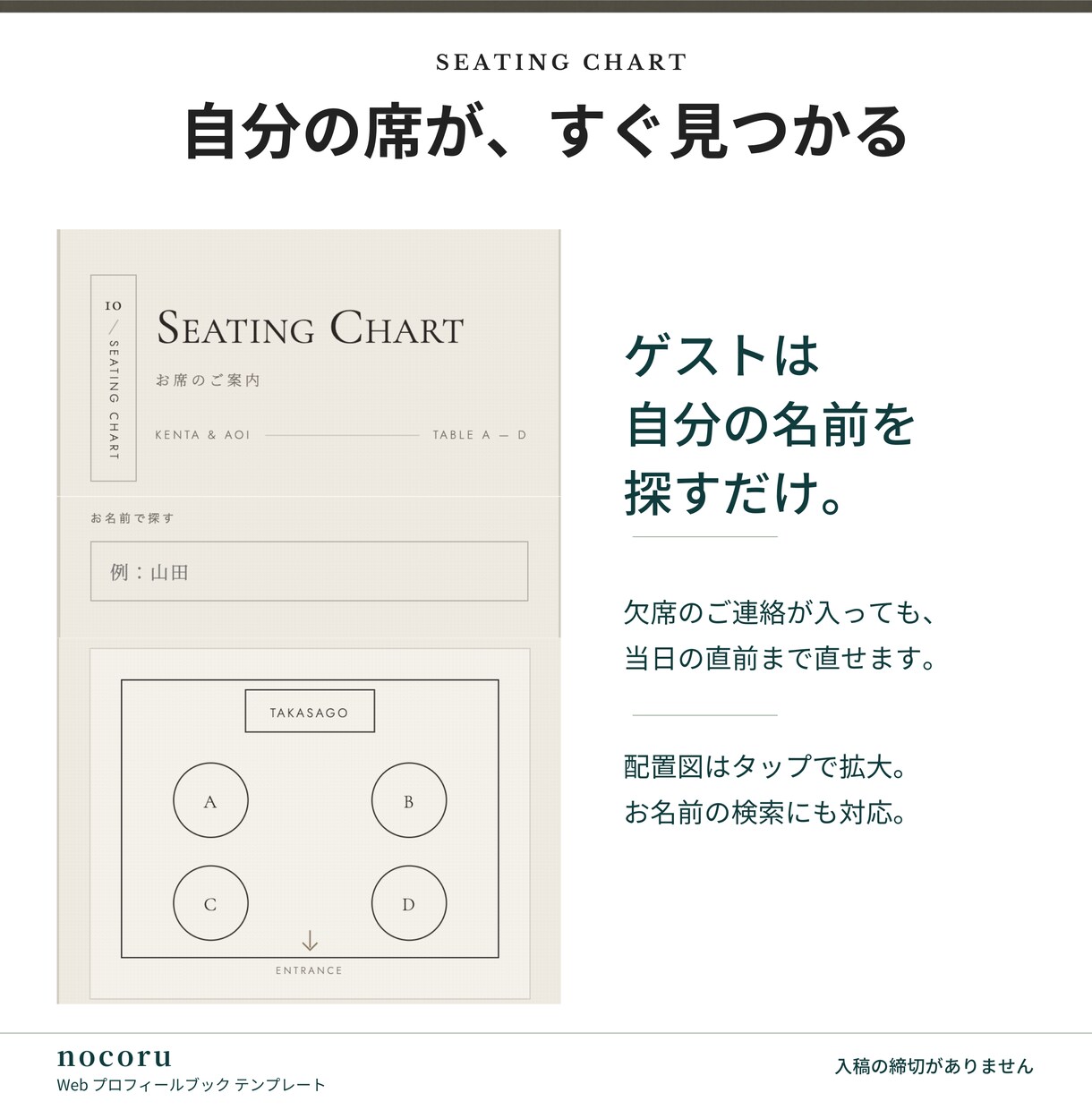 式後も開かれるWebプロフィールブックを届けます 【先着3名様モニター価格】席表・案内カード付き／直前修正OK イメージ6