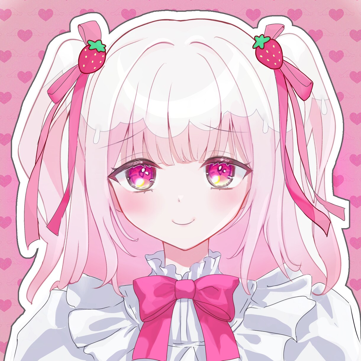 ゆめかわ系量産型いちごアイコン描きます 推し活・夢絵にも◎ ゆめかわ量産型いちごアイコン描きます！ イメージ4