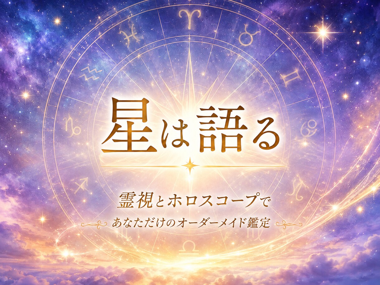 星は嘘をつきません！霊視とホロスコープで鑑定します 生まれた瞬間の星と霊視から人生の設計図を丁寧に読み解きます イメージ1