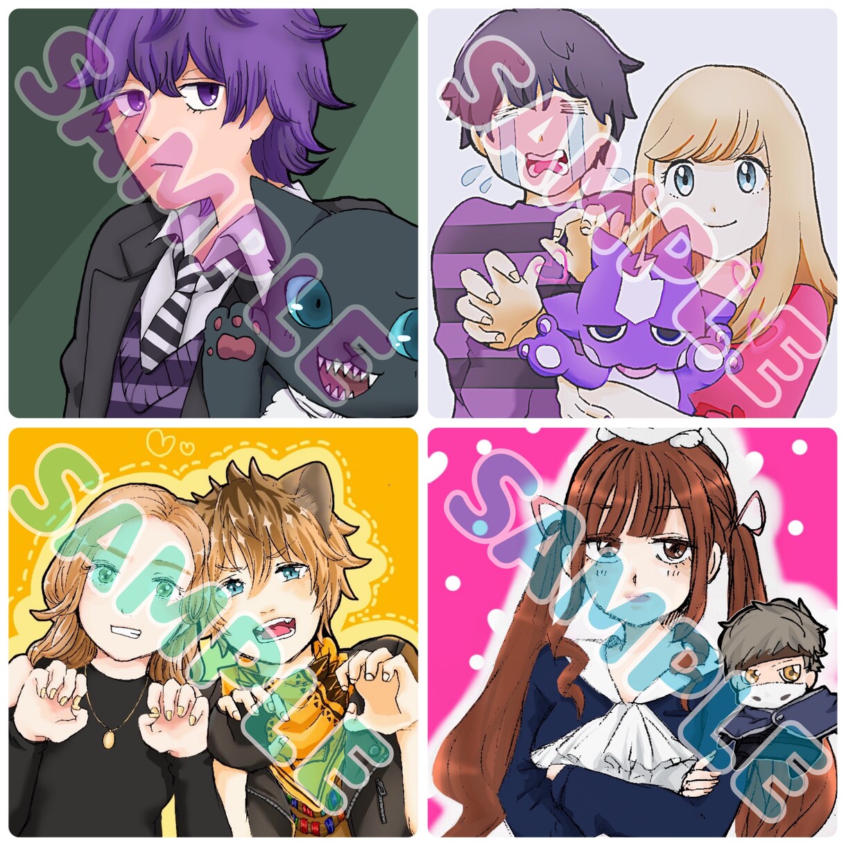 イラスト、アイコン依頼お受けします 単体、夢絵など　ご希望お聞かせ下さい！ イメージ2