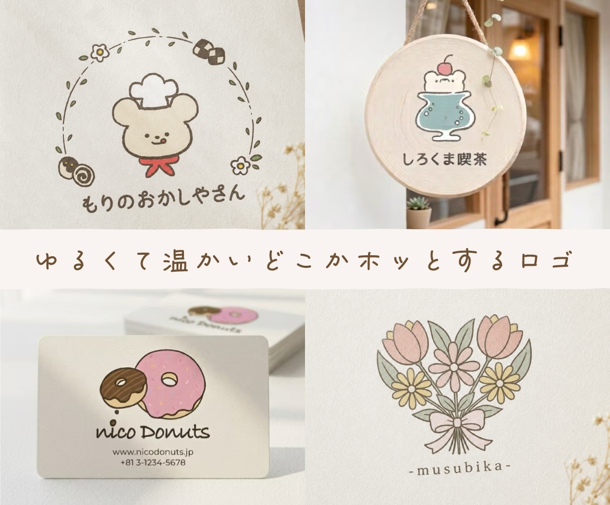 ほっこり愛される、手描きのショップロゴを作成します 【5名様限定価格】カフェ・ハンドメイド、サロンにオススメ♫ イメージ1