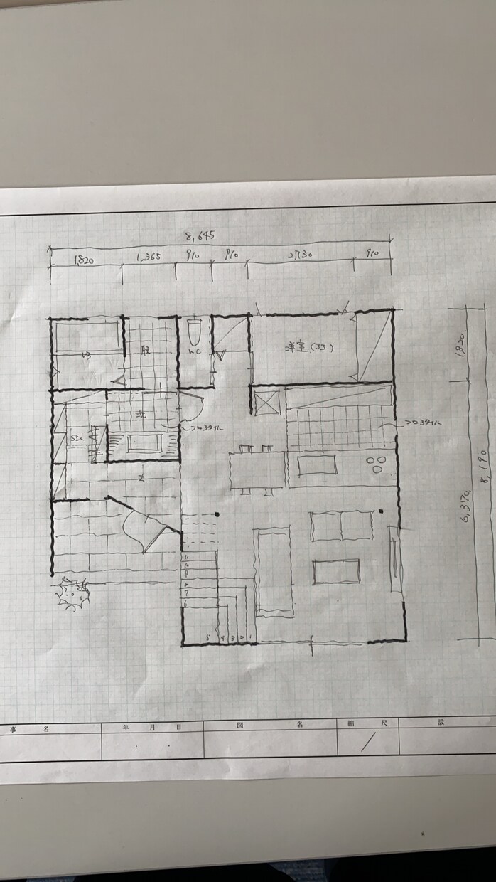 手書き図面、描きます 手書きの味のあるラフ図面、ライフスタイルに合わせた間取り提案 イメージ5