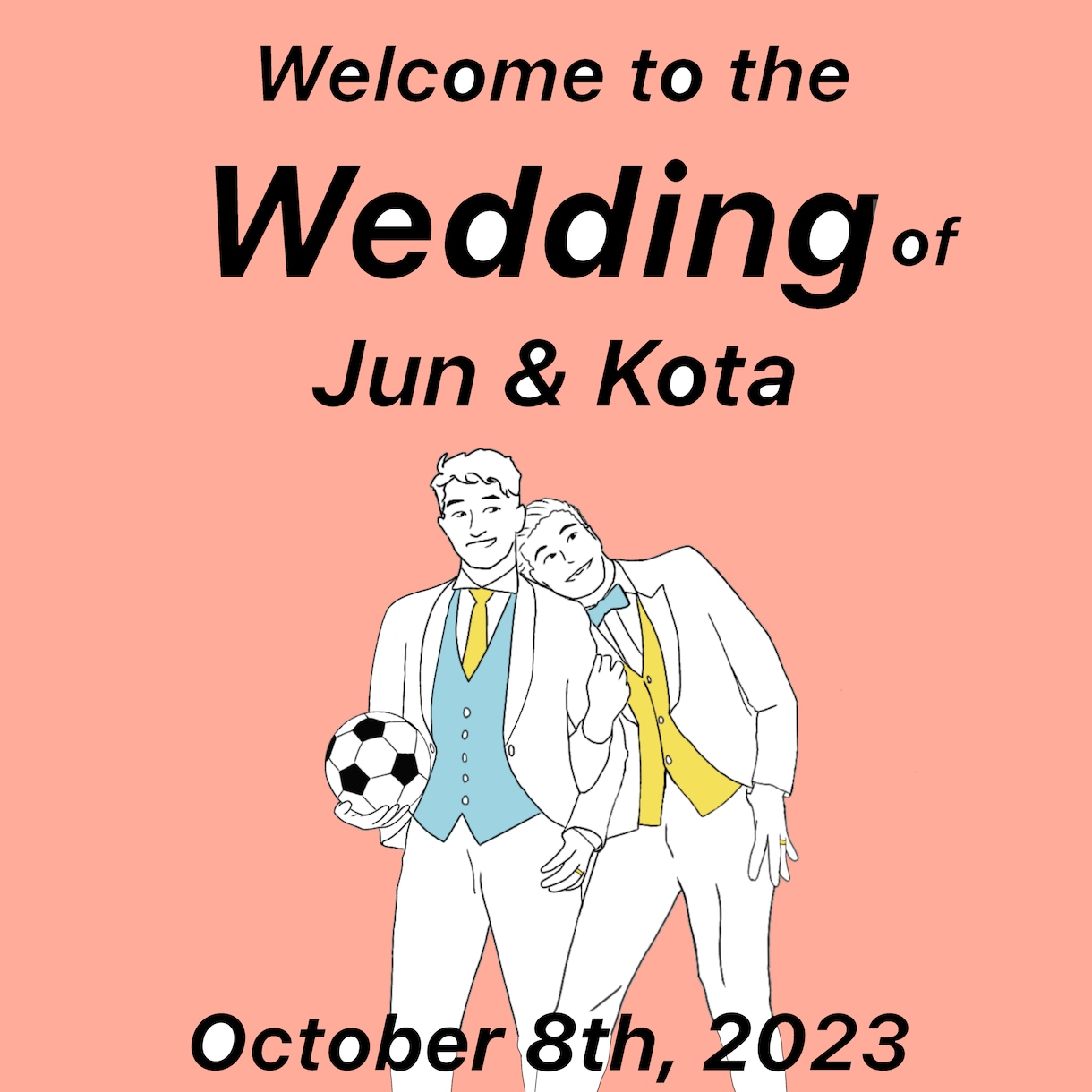 結婚式ウェルカムボード描きます LGBTQカップル歓迎。様々なココロ、カラダ、あなたらしさ イメージ1