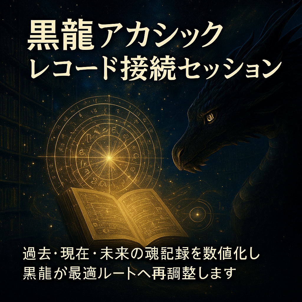 黒龍アカシックレコード接続し魂の軌跡を解析します 魂の記録層へ接続し過去現在未来の軌跡を数値化最適ルートへ導く イメージ2