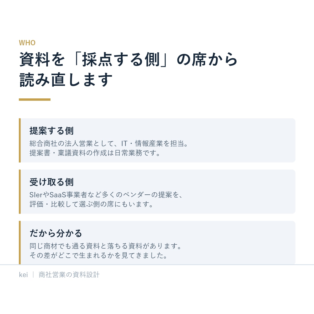 営業資料を決裁者の視点でレビューします 作り直す前に、落ちる理由を。提案を受け取る側が添削します イメージ2