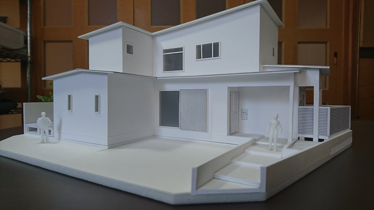 計画建物のスタディ模型（白模型）を製作しています 建設会社様・不動産会社様の建物造りのお手伝いをさせて頂きます イメージ1