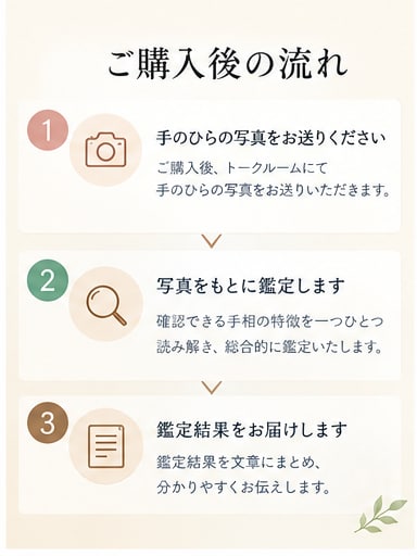 あなたの手相を丁寧に鑑定します 性格・才能・恋愛・仕事の傾向を読み解きます イメージ3