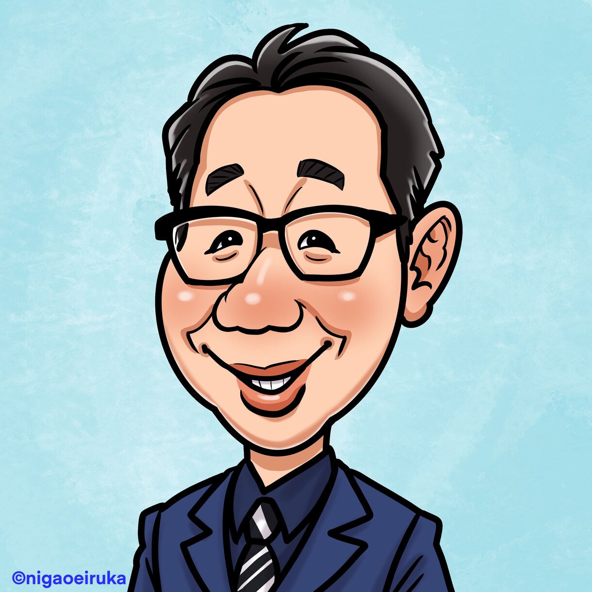 アイコン用のポップで優しい似顔絵お描きします あなただけのシンプルなバストアップの似顔絵をお描き致します イメージ5