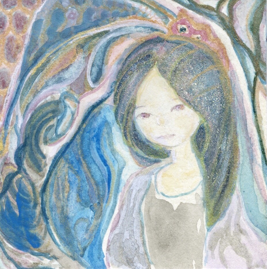 装飾画風 ミニ水彩似顔絵お描きします 誕生日・記念日にオリジナリティー溢れる”お手軽な原画一品”を イメージ6