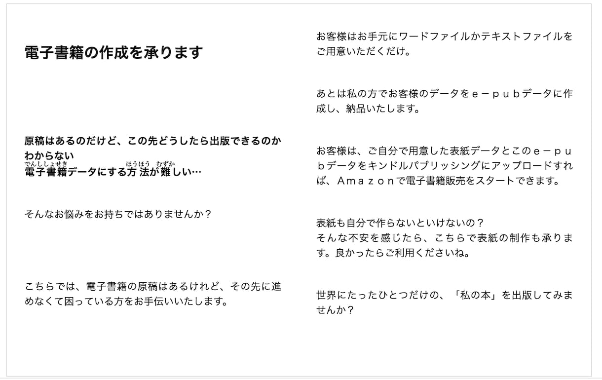 電子書籍制作を承ります 原稿さえあればOK!電子書籍制作代行いたします イメージ3