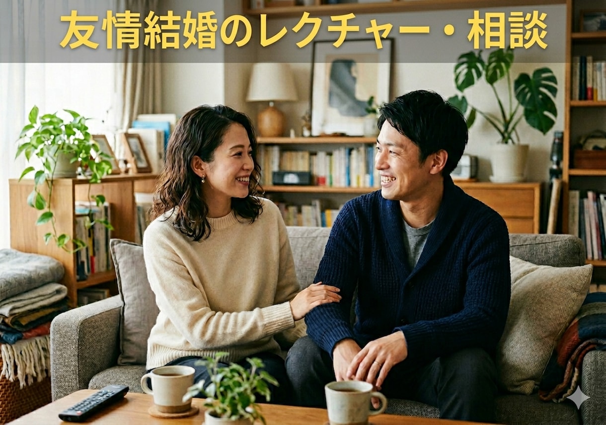 友情結婚とその始め方についてレクチャーをします 恋愛・性交渉が苦手/興味がない/でも結婚したい/どうすれば？ イメージ1