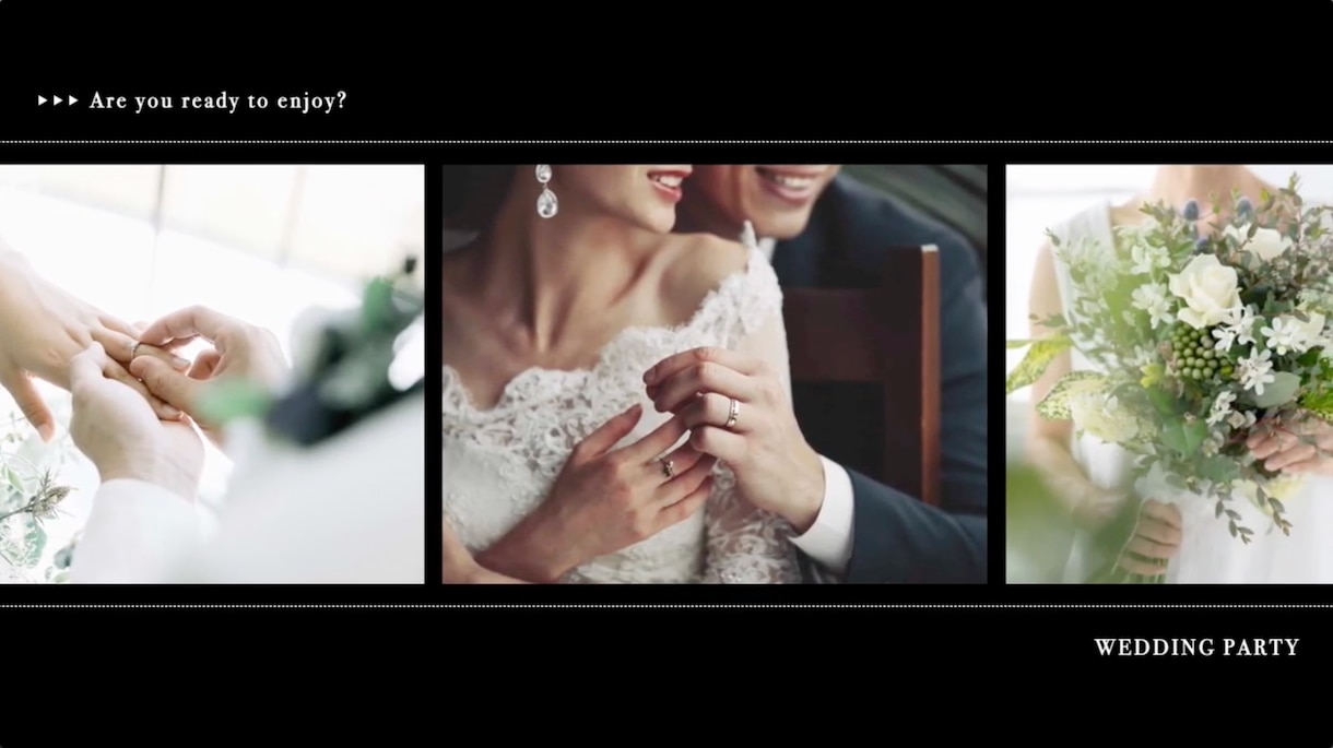 結婚式のお洒落なオープニングムービー制作します 【海外映画風】わずか1分で披露宴を盛り上げる動画を作ります！ イメージ3