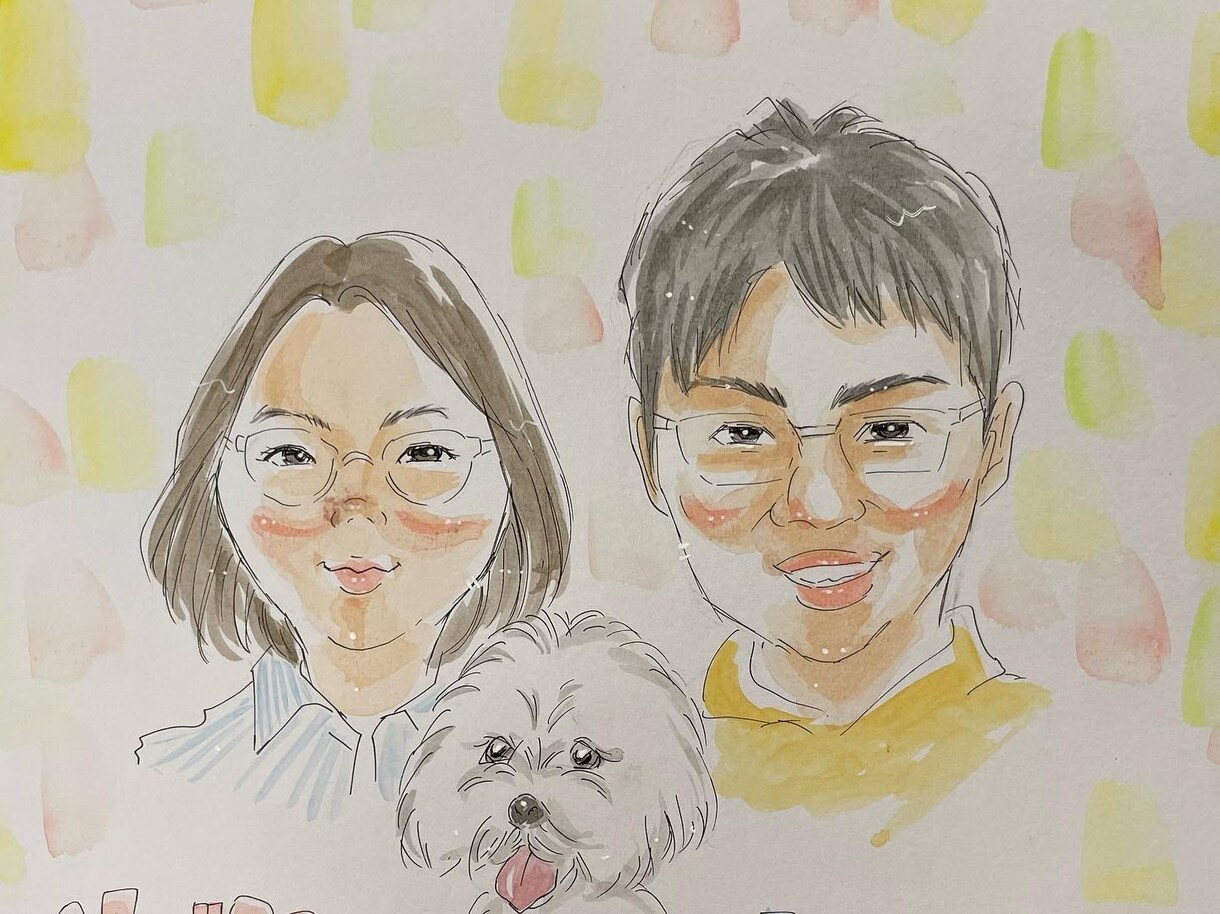 色紙に似顔絵描きます 手描きで描きます。優しく柔らかい雰囲気が得意です。 イメージ5