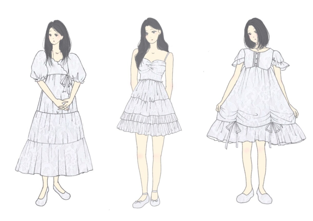 かわいいデザインをつくります ファッションを学ぶ服飾学生だった会社員がデザインを作ります。 イメージ2