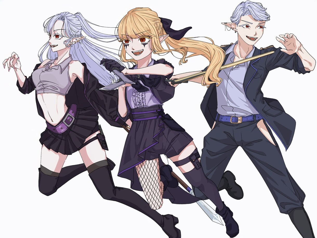 全身立ち絵描きます 立ち絵、TRPG立ち絵、単色立ち絵etc… イメージ3