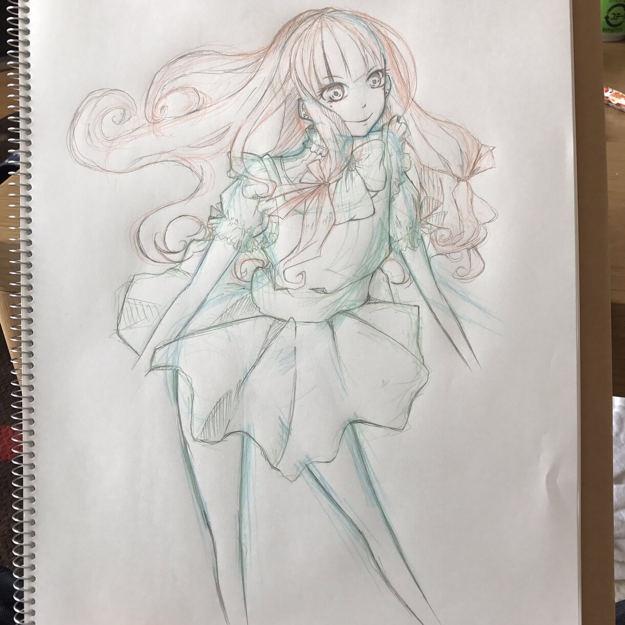 水彩色鉛筆でイラスト描きます 水彩色鉛筆特有の淡い色を出します！ イメージ3