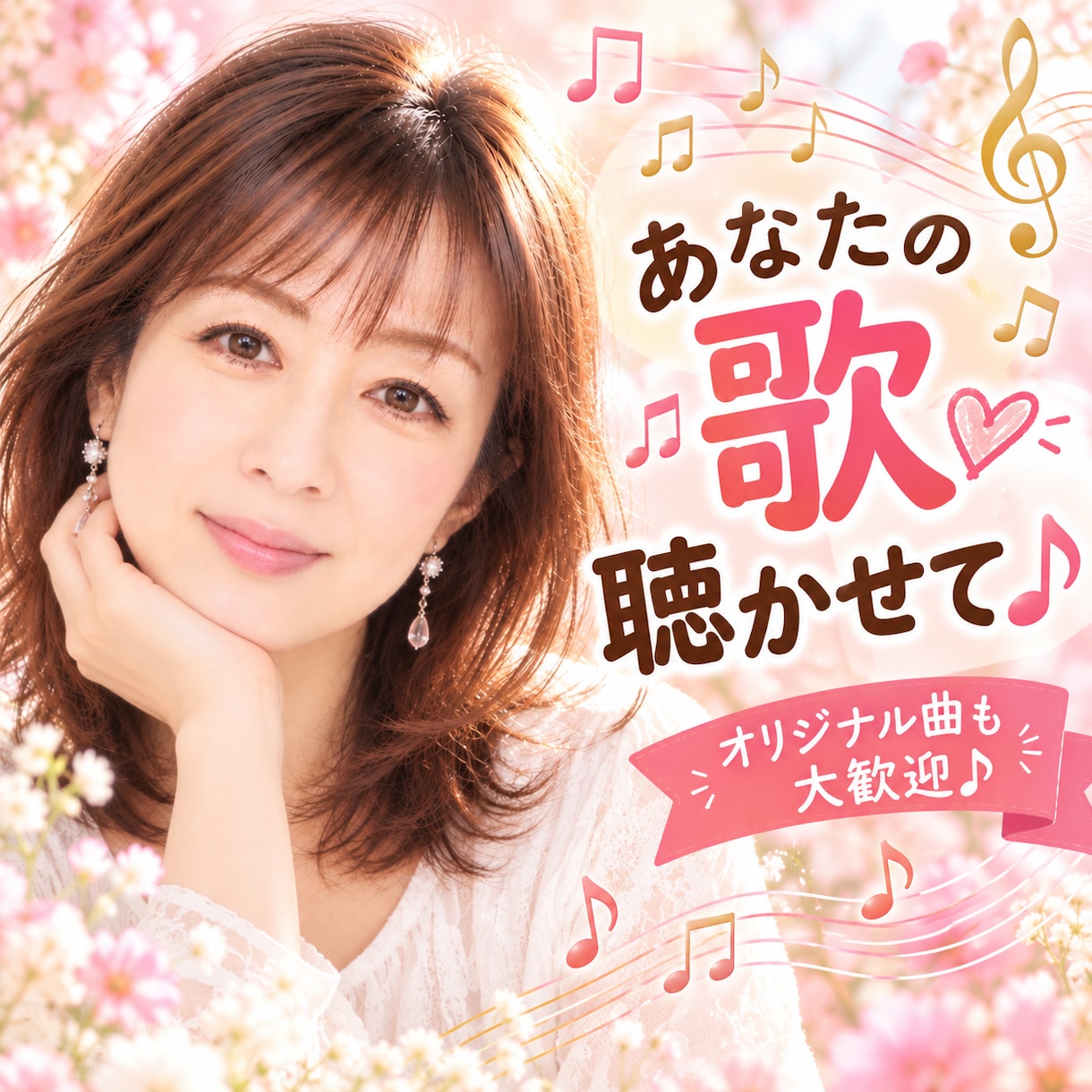 歌ってください！たった一人の熱烈な観客になります 大好きな歌でも♡自作の歌でも♡気持ちよく歌ってください！ イメージ1