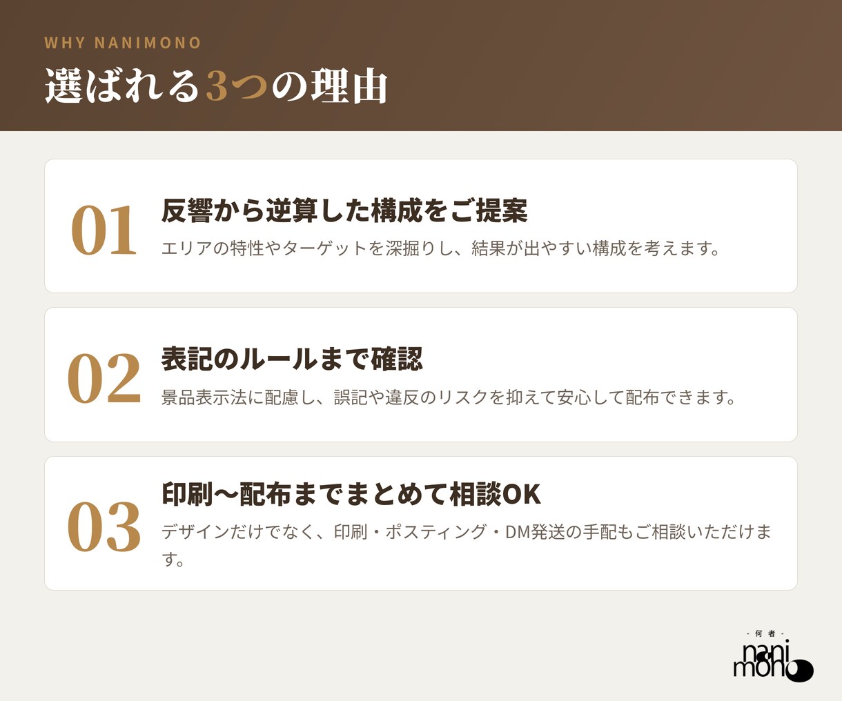 実績300件以上のプロが伝わるチラシを制作します 構成案作成やライティング・仕様の提案も可。折加工などの変形も イメージ6